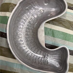 Vintage Silver Fish-Shaped jello mold